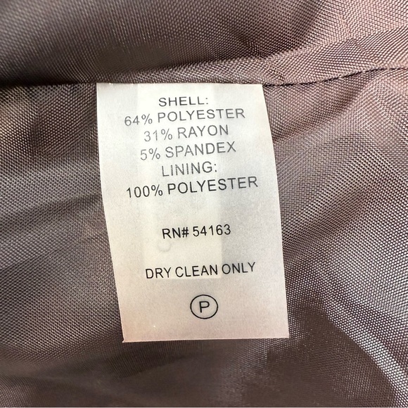 Calvin Klein Woman Plus 20W Brown “Otter” Stretch Blazer Jacket - Picture 5 of 12